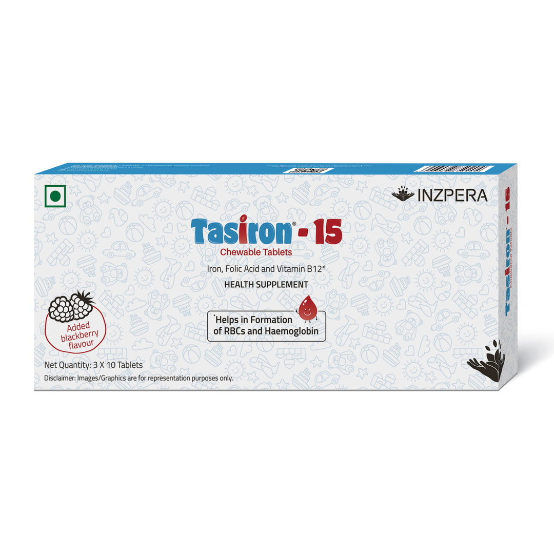 Tasiron-15 (3 Strips of 10 Chewable Tablets) - Inzpera Healthsciences
