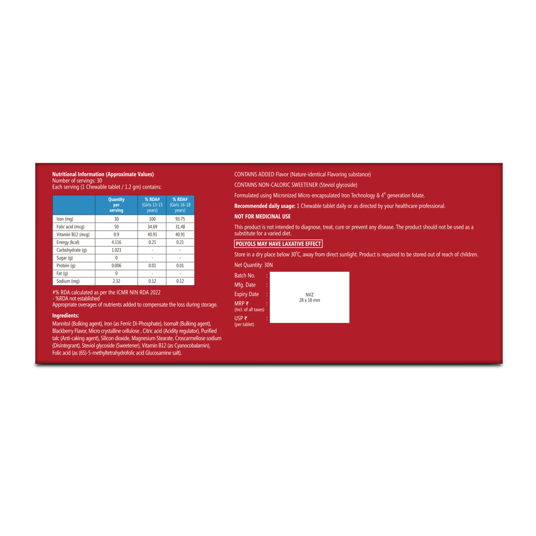 Tasiron-30 (3 Strips of 10 Chewable Tablets) - Inzpera Healthsciences