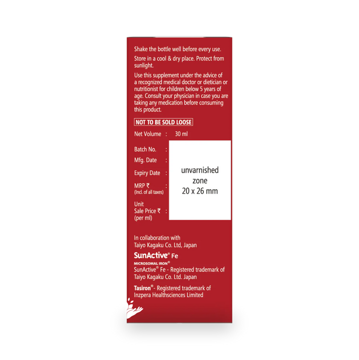 Tasiron Drops (30 ml) - Inzpera Healthsciences