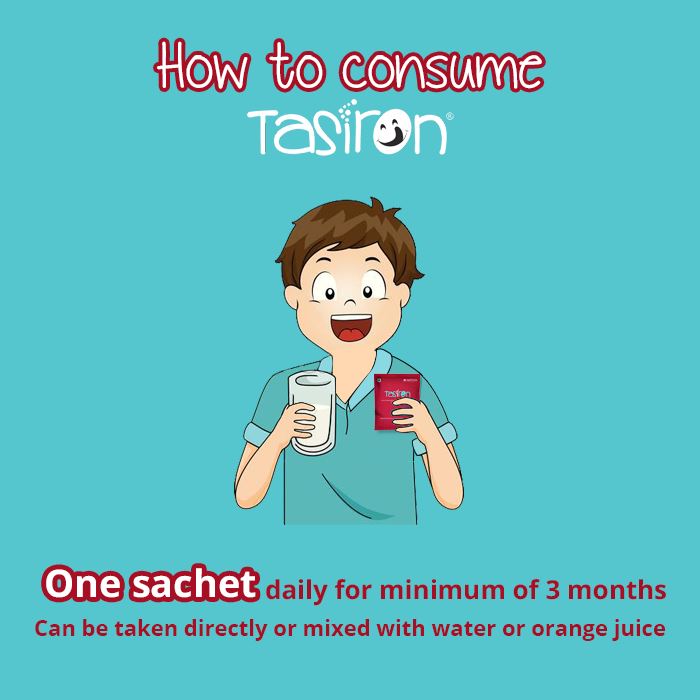 Tasiron (Pack of 15 sachets) iron supplements for anemia > best iron supplements > iron supplements for kids Inzpera Store
