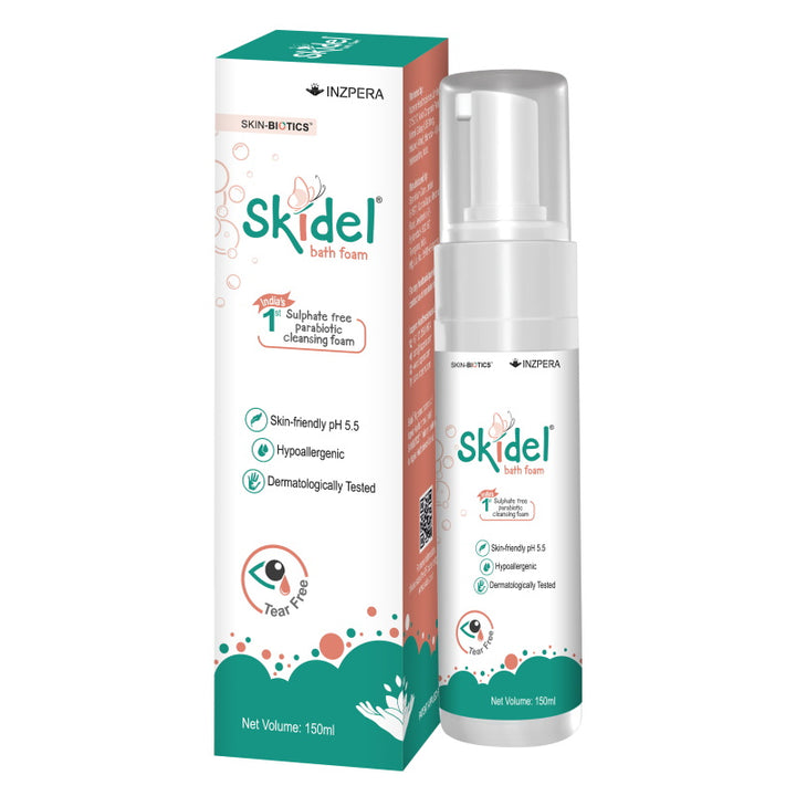 Skidel Bath Foam For Sensitive Skin (150ml) - Inzpera Healthsciences