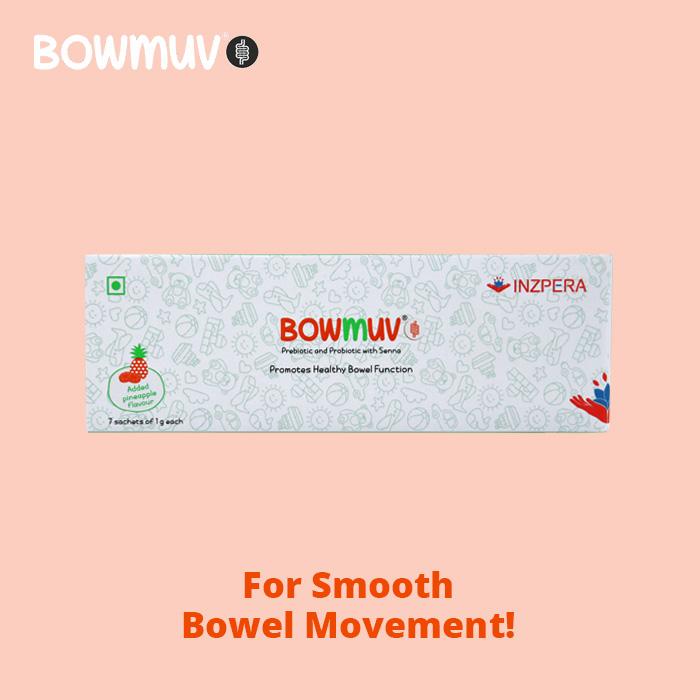 Bowmuv (Pack of 7 sachets) Constipation in children treatment > Stool softener for kids > Kids constipation quick relief > Kids constipation medicine Inzpera Store 