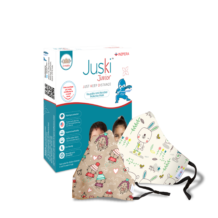 Juski Junior Reusable Protective Mask (Pack of 2)
