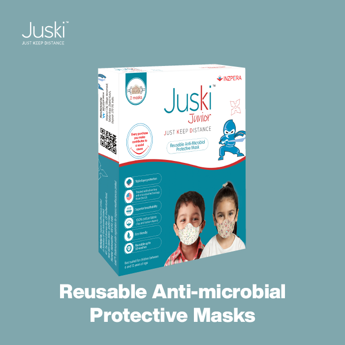 Juski Junior Reusable Protective Mask (Pack of 2)